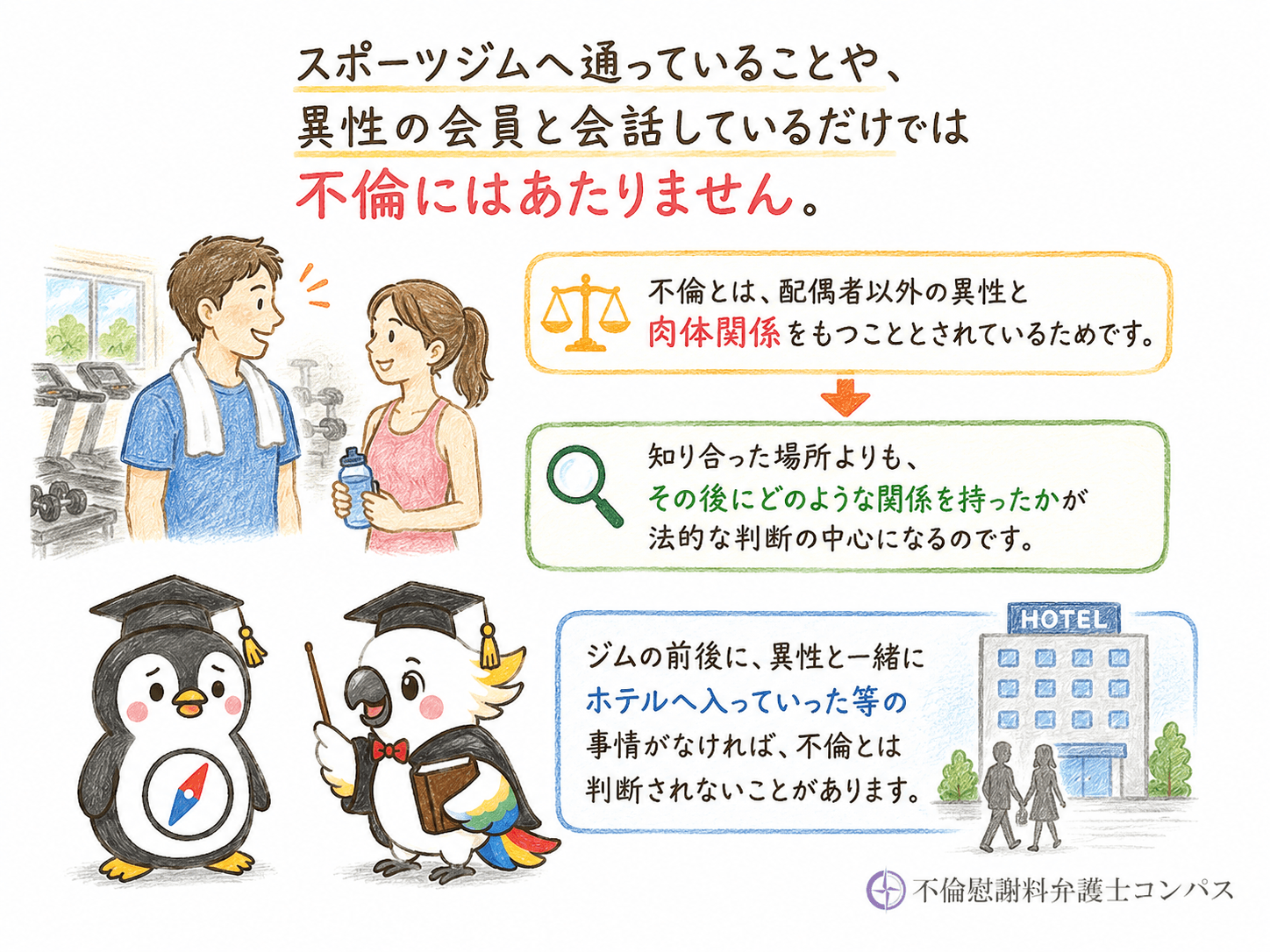 １章　スポーツジムでの不倫とは｜ジム通いだけでは不倫にならない